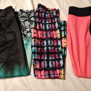 Justice Leggings. 3 pair all size 10.